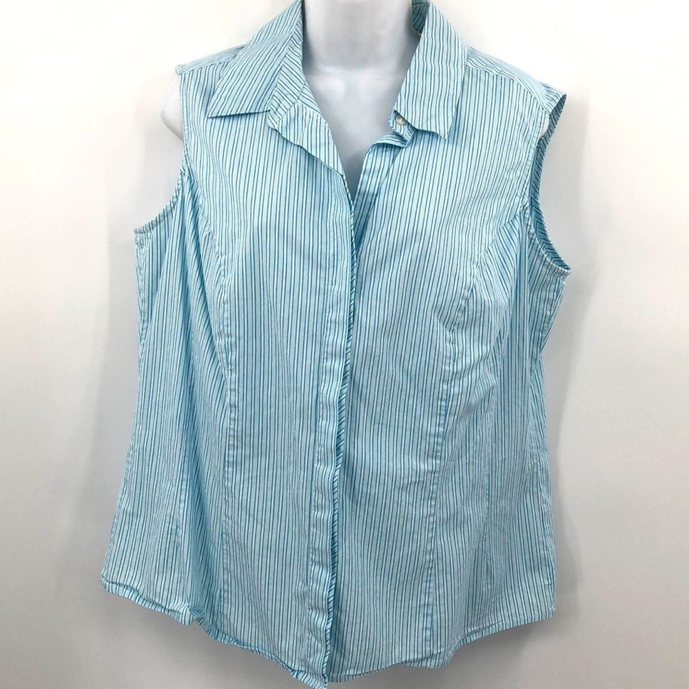 Riders By Lee Button Down Sleeveless Top Size XL